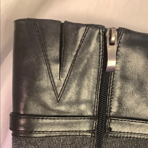 Franco Fortini Black and Gray Over the Knee Boots - Picture 13 of 13